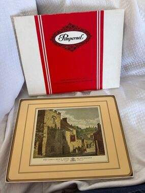 Vintage Pimpernel Placemats Set of 4 - Old English Inns Lord Crewe Arms PRISTINE